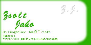 zsolt jako business card